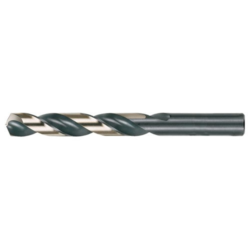 27/64 RHS / RHC HSS 135 Degree Split Point Heavy Duty Jobber Length Drill - Black & Gold - Exact Industrial Supply