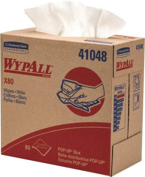 WypAll - Dry Shop Towel/Industrial Wipes - Pop-Up, 16-3/4" x 9" Sheet Size, White - Caliber Tooling