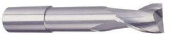 Accupro - 3/4", 1-1/2" LOC, 3/4" Shank Diam, 6" OAL, 2 Flute, Solid Carbide Square End Mill - Single End, AlTiN Finish, Spiral Flute, 40° Helix, Centercutting, Right Hand Cut, Right Hand Flute - Caliber Tooling