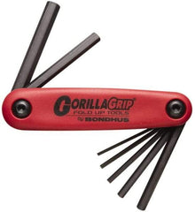 Bondhus - 7 Piece Fold-Up Hex Key Set - Hex Range 1.5 to 6mm - Caliber Tooling