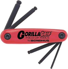 Bondhus - 5 Piece Fold-Up Hex Key Set - Hex Range 5 to 10mm - Caliber Tooling