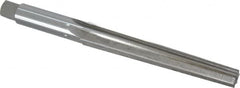 Interstate - 0.45" Small End, 0.617" Large End, 9/16" Shank, 4" Flute, Brown and Sharpe Taper Reamer #5 - Caliber Tooling