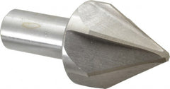 Interstate - 2" Head Diam, 1" Shank Diam, 6 Flute 60° High Speed Steel Countersink - Caliber Tooling