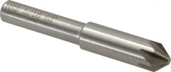 Interstate - 5/16" Head Diam, 1/4" Shank Diam, 6 Flute 82° High Speed Steel Countersink - Caliber Tooling