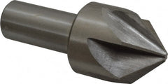 Interstate - 1-3/4" Head Diam, 1" Shank Diam, 6 Flute 90° High Speed Steel Countersink - Caliber Tooling