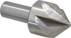 Interstate - 2" Head Diam, 1" Shank Diam, 6 Flute 90° High Speed Steel Countersink - Caliber Tooling