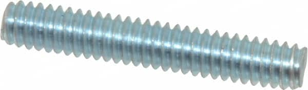 Value Collection - 1/4-20 1-1/2" OAL Fully Threaded Stud - Carbon Steel, Zinc-Plated Finish - Caliber Tooling