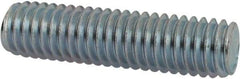 Value Collection - 3/8-16 1-1/2" OAL Fully Threaded Stud - Carbon Steel, Zinc-Plated Finish - Caliber Tooling