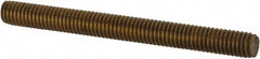 Value Collection - #10-32 2" OAL Fully Threaded Stud - Brass, Plain Finish - Caliber Tooling