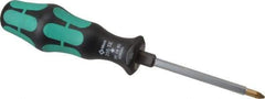 Wera - 3-1/8" Blade Length Posidrive Screwdriver - 7" OAL - Caliber Tooling