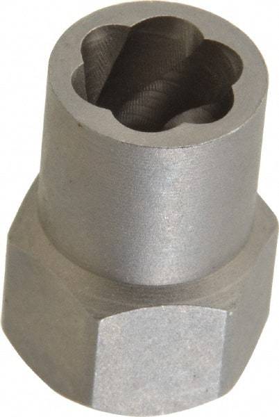 Irwin Hanson - 3/8" Drive Reverse Spiral Flute Hex Bolt Remover - 7/16" Hex, 2" OAL - Caliber Tooling