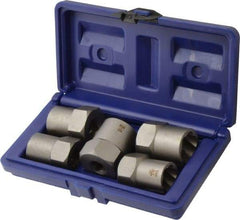 Irwin Hanson - 5 Piece Bolt Extractor Set - 1/2" Drive, Molded Plastic Case - Caliber Tooling