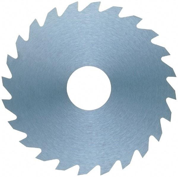 RobbJack - 4" Diam x 0.006" Blade Thickness x 1" Arbor Hole Diam, 36 Tooth Slitting and Slotting Saw - Arbor Connection, Right Hand, Uncoated, Solid Carbide, Concave Ground - Caliber Tooling