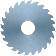 RobbJack - 1-1/2" Diam x 0.02" Blade Thickness x 1/2" Arbor Hole Diam, 16 Tooth Slitting and Slotting Saw - Arbor Connection, Right Hand, Uncoated, Solid Carbide, Concave Ground - Caliber Tooling