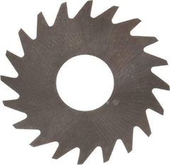 RobbJack - 3/4" Diam x 0.004" Blade Thickness x 1/4" Arbor Hole Diam, 20 Tooth Slitting and Slotting Saw - Arbor Connection, Right Hand, Uncoated, Solid Carbide, Concave Ground - Caliber Tooling