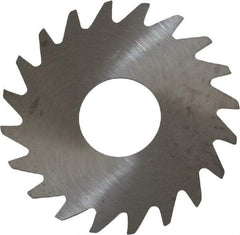 RobbJack - 3/4" Diam x 0.018" Blade Thickness x 1/4" Arbor Hole Diam, 20 Tooth Slitting and Slotting Saw - Arbor Connection, Right Hand, Uncoated, Solid Carbide, Concave Ground - Caliber Tooling