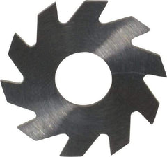 RobbJack - 3/4" Diam x 0.04" Blade Thickness x 1/4" Arbor Hole Diam, 10 Tooth Slitting and Slotting Saw - Arbor Connection, Right Hand, Uncoated, Solid Carbide, Concave Ground - Caliber Tooling