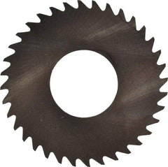 RobbJack - 1-1/4" Diam x 0.01" Blade Thickness x 1/2" Arbor Hole Diam, 36 Tooth Slitting and Slotting Saw - Arbor Connection, Right Hand, Uncoated, Solid Carbide, Concave Ground - Caliber Tooling