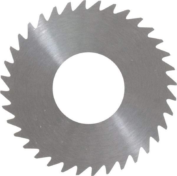 RobbJack - 1-1/4" Diam x 0.028" Blade Thickness x 1/2" Arbor Hole Diam, 36 Tooth Slitting and Slotting Saw - Arbor Connection, Right Hand, Uncoated, Solid Carbide, Concave Ground - Caliber Tooling