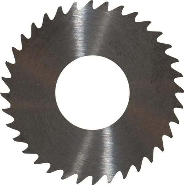 RobbJack - 1-1/4" Diam x 0.035" Blade Thickness x 1/2" Arbor Hole Diam, 36 Tooth Slitting and Slotting Saw - Arbor Connection, Right Hand, Uncoated, Solid Carbide, Concave Ground - Caliber Tooling