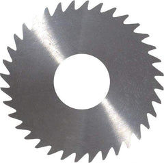 RobbJack - 1-1/2" Diam x 0.023" Blade Thickness x 1/2" Arbor Hole Diam, 36 Tooth Slitting and Slotting Saw - Arbor Connection, Right Hand, Uncoated, Solid Carbide, Concave Ground - Caliber Tooling