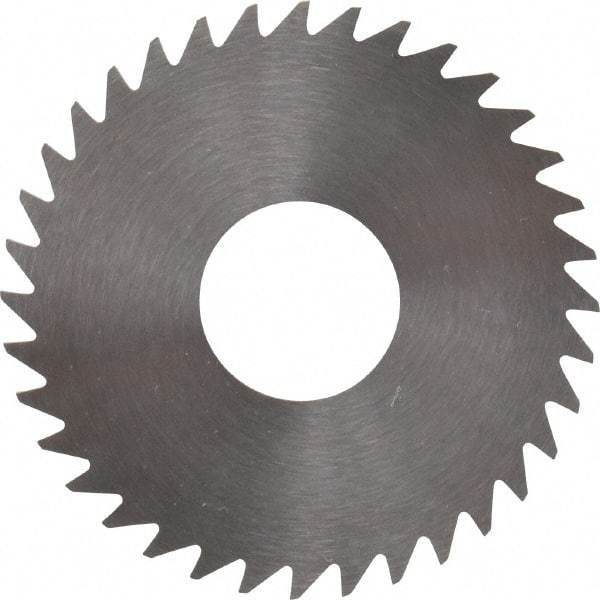 RobbJack - 1-1/2" Diam x 0.0312" Blade Thickness x 1/2" Arbor Hole Diam, 36 Tooth Slitting and Slotting Saw - Arbor Connection, Right Hand, Uncoated, Solid Carbide, Concave Ground - Caliber Tooling