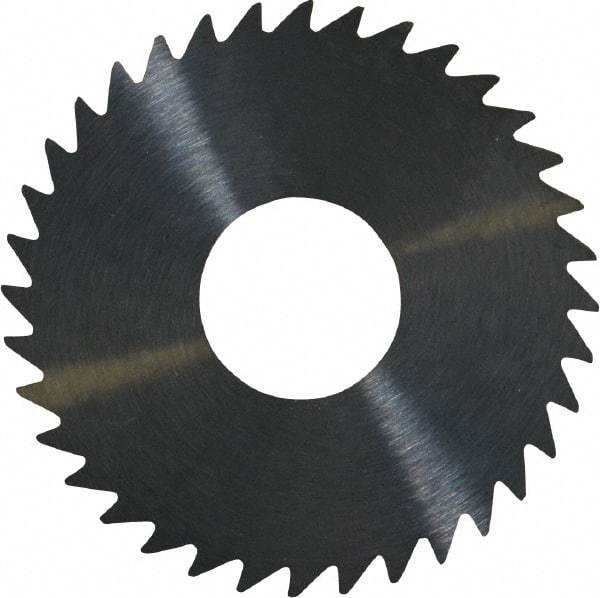 RobbJack - 1-1/2" Diam x 0.04" Blade Thickness x 1/2" Arbor Hole Diam, 36 Tooth Slitting and Slotting Saw - Arbor Connection, Right Hand, Uncoated, Solid Carbide, Concave Ground - Caliber Tooling