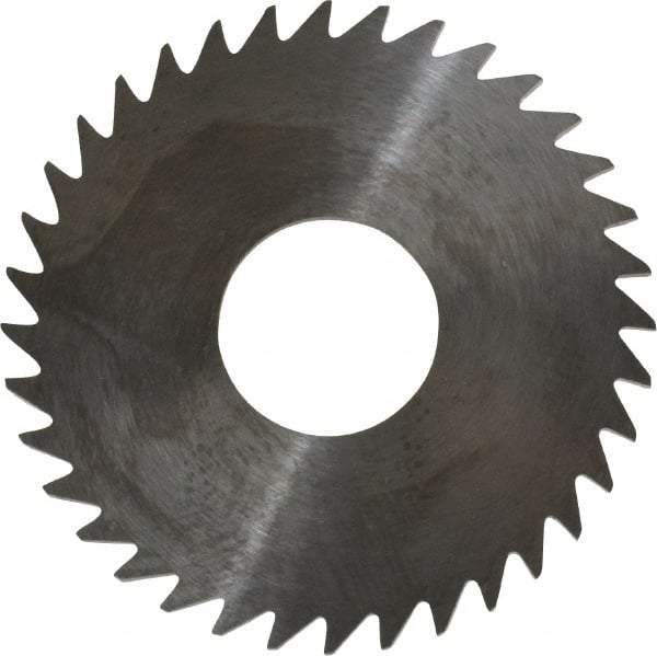 RobbJack - 1-1/2" Diam x 0.0937" Blade Thickness x 1/2" Arbor Hole Diam, 36 Tooth Slitting and Slotting Saw - Arbor Connection, Right Hand, Uncoated, Solid Carbide, Concave Ground - Caliber Tooling