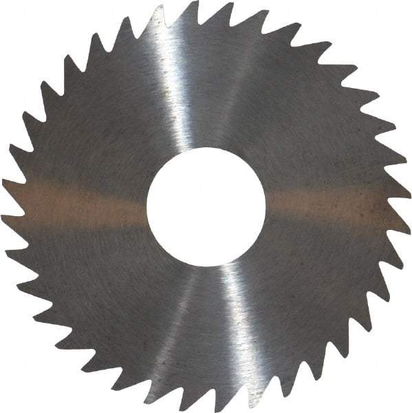 RobbJack - 1-3/4" Diam x 0.0156" Blade Thickness x 1/2" Arbor Hole Diam, 36 Tooth Slitting and Slotting Saw - Arbor Connection, Right Hand, Uncoated, Solid Carbide, Concave Ground - Caliber Tooling