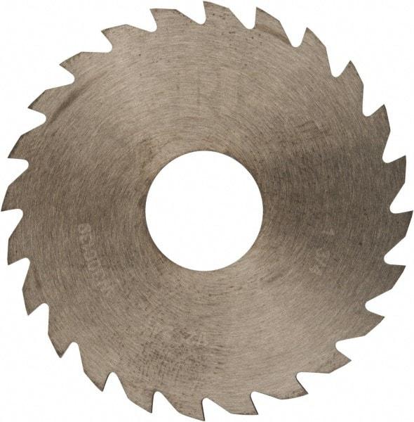 RobbJack - 1-3/4" Diam x 0.023" Blade Thickness x 1/2" Arbor Hole Diam, 24 Tooth Slitting and Slotting Saw - Arbor Connection, Right Hand, Uncoated, Solid Carbide, Concave Ground - Caliber Tooling