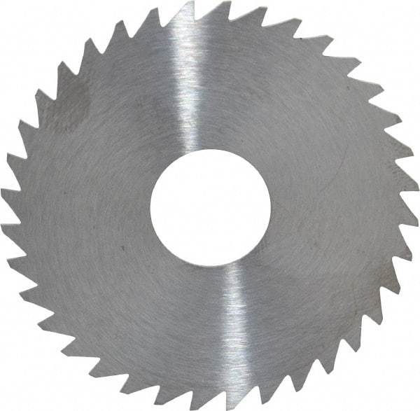 RobbJack - 1-3/4" Diam x 0.0312" Blade Thickness x 1/2" Arbor Hole Diam, 36 Tooth Slitting and Slotting Saw - Arbor Connection, Right Hand, Uncoated, Solid Carbide, Concave Ground - Caliber Tooling