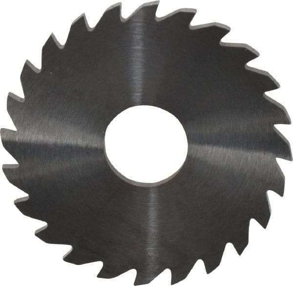 RobbJack - 1-3/4" Diam x 0.0937" Blade Thickness x 1/2" Arbor Hole Diam, 24 Tooth Slitting and Slotting Saw - Arbor Connection, Right Hand, Uncoated, Solid Carbide, Concave Ground - Caliber Tooling