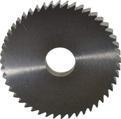 RobbJack - 2" Diam x 1/4" Blade Thickness x 1/2" Arbor Hole Diam, 48 Tooth Slitting and Slotting Saw - Arbor Connection, Right Hand, Uncoated, Solid Carbide, Concave Ground - Caliber Tooling