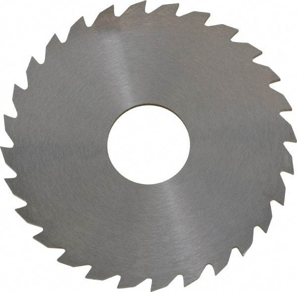 RobbJack - 2-1/4" Diam x 0.0781" Blade Thickness x 5/8" Arbor Hole Diam, 28 Tooth Slitting and Slotting Saw - Arbor Connection, Right Hand, Uncoated, Solid Carbide, Concave Ground - Caliber Tooling