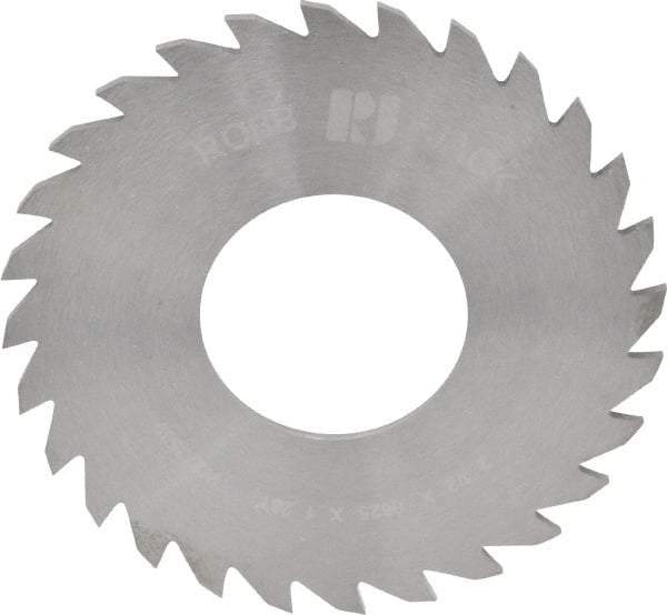 RobbJack - 2-1/2" Diam x 1/16" Blade Thickness x 1" Arbor Hole Diam, 28 Tooth Slitting and Slotting Saw - Arbor Connection, Right Hand, Uncoated, Solid Carbide, Concave Ground - Caliber Tooling