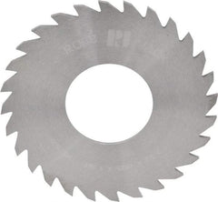 RobbJack - 2-1/2" Diam x 1/16" Blade Thickness x 1" Arbor Hole Diam, 28 Tooth Slitting and Slotting Saw - Arbor Connection, Right Hand, Uncoated, Solid Carbide, Concave Ground - Caliber Tooling