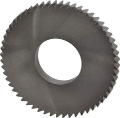 RobbJack - 2-1/2" Diam x 1/4" Blade Thickness x 1" Arbor Hole Diam, 56 Tooth Slitting and Slotting Saw - Arbor Connection, Right Hand, Uncoated, Solid Carbide, Concave Ground - Caliber Tooling