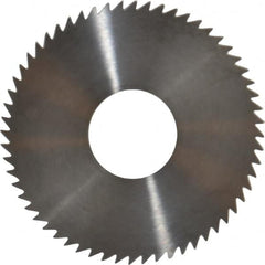 RobbJack - 3" Diam x 0.0156" Blade Thickness x 1" Arbor Hole Diam, 60 Tooth Slitting and Slotting Saw - Arbor Connection, Right Hand, Uncoated, Solid Carbide, Concave Ground - Caliber Tooling