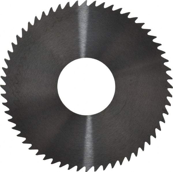 RobbJack - 3" Diam x 0.0468" Blade Thickness x 1" Arbor Hole Diam, 60 Tooth Slitting and Slotting Saw - Arbor Connection, Right Hand, Uncoated, Solid Carbide, Concave Ground - Caliber Tooling