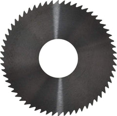 RobbJack - 3" Diam x 0.0468" Blade Thickness x 1" Arbor Hole Diam, 60 Tooth Slitting and Slotting Saw - Arbor Connection, Right Hand, Uncoated, Solid Carbide, Concave Ground - Caliber Tooling