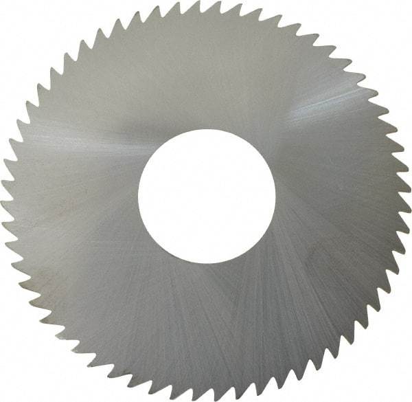 RobbJack - 3" Diam x 1/16" Blade Thickness x 1" Arbor Hole Diam, 60 Tooth Slitting and Slotting Saw - Arbor Connection, Right Hand, Uncoated, Solid Carbide, Concave Ground - Caliber Tooling