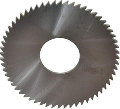 RobbJack - 3" Diam x 0.0781" Blade Thickness x 1" Arbor Hole Diam, 60 Tooth Slitting and Slotting Saw - Arbor Connection, Right Hand, Uncoated, Solid Carbide, Concave Ground - Caliber Tooling