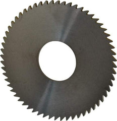 RobbJack - 3" Diam x 0.0937" Blade Thickness x 1" Arbor Hole Diam, 60 Tooth Slitting and Slotting Saw - Arbor Connection, Right Hand, Uncoated, Solid Carbide, Concave Ground - Caliber Tooling