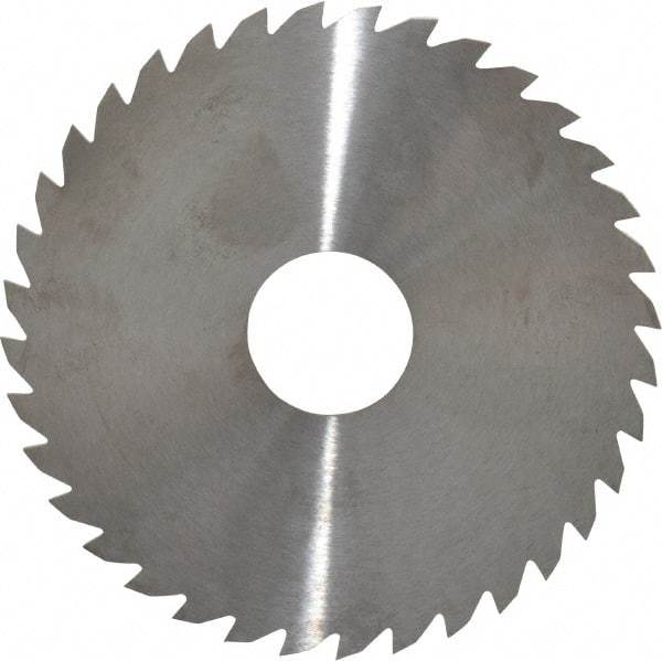 RobbJack - 4" Diam x 0.0781" Blade Thickness x 1" Arbor Hole Diam, 36 Tooth Slitting and Slotting Saw - Arbor Connection, Right Hand, Uncoated, Solid Carbide, Concave Ground - Caliber Tooling