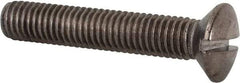 Value Collection - M8x1.25 Metric Coarse, 45mm OAL Slotted Drive Machine Screw - Oval Head, Grade 18-8 & A2 Stainless Steel, Uncoated, Without Washer - Caliber Tooling