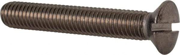 Value Collection - M8x1.25 Metric Coarse, 50mm OAL Slotted Drive Machine Screw - Oval Head, Grade 18-8 & A2 Stainless Steel, Uncoated, Without Washer - Caliber Tooling