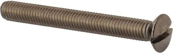 Value Collection - M8x1.25, 70mm OAL Slotted Drive Machine Screw - Oval Head, Grade 18-8 & A2 Stainless Steel, Uncoated, Without Washer - Caliber Tooling