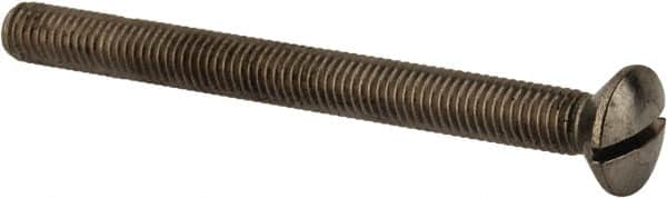 Value Collection - M8x1.25 Metric Coarse, 90mm OAL Slotted Drive Machine Screw - Oval Head, Grade 18-8 & A2 Stainless Steel, Uncoated, Without Washer - Caliber Tooling