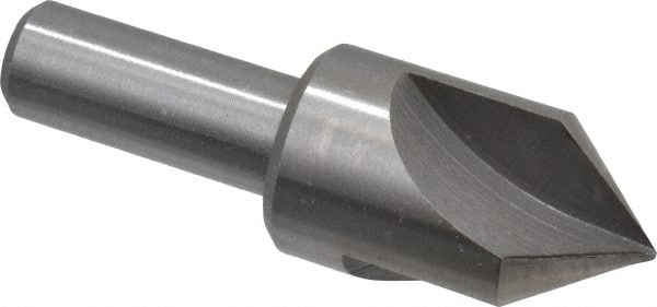 Interstate - 7/8" Head Diam, 1/2" Shank Diam, 3 Flute 82° High Speed Steel Countersink - Caliber Tooling