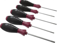 Wiha - 5 Piece Torx Screwdriver Set - Bit Sizes: Torx T10, T15, T20, T25 & T30 - Caliber Tooling